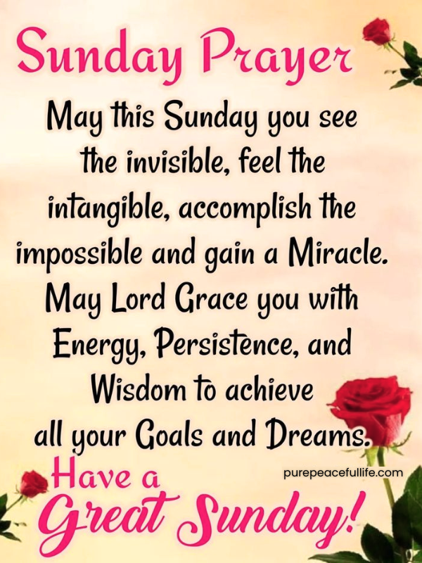 happy sunday prayer