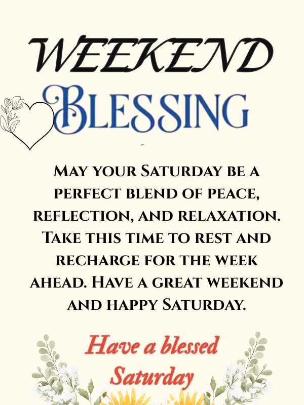 weekend blessings